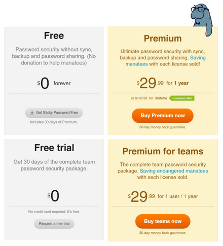 Sticky Password Pricing Plans